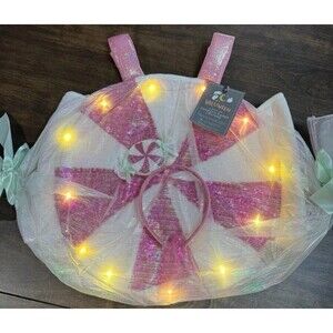 NEW POTTERY BARN KIDS LIGHT-UP CANDY CONFETTI HALLOWEEN COSTUME SIZE 4-6 YEARS